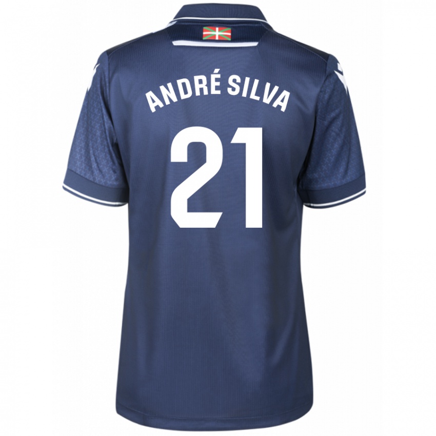 Kinder Andre Silva #21 Marine Auswärtstrikot Trikot 2023/24 T-Shirt