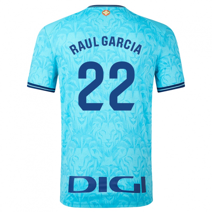 Kinder Raúl García #22 Himmelblau Auswärtstrikot Trikot 2023/24 T-Shirt