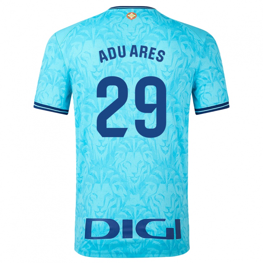 Kinder Adu Ares #29 Himmelblau Auswärtstrikot Trikot 2023/24 T-Shirt