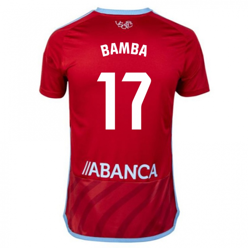 Kinder Jonathan Bamba #17 Rot Auswärtstrikot Trikot 2023/24 T-Shirt