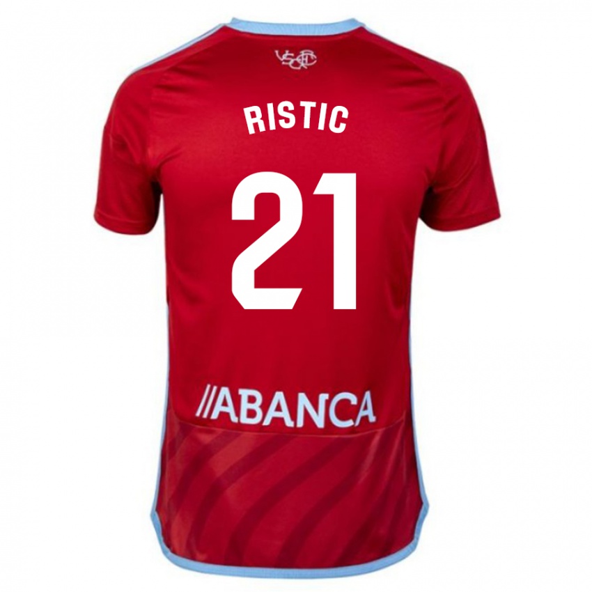 Kinder Mihailo Ristic #21 Rot Auswärtstrikot Trikot 2023/24 T-Shirt