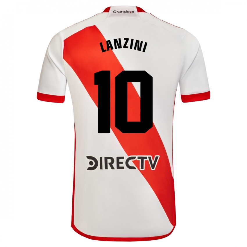 Herren Manuel Lanzini #10 Weiß Rot Heimtrikot Trikot 2023/24 T-Shirt