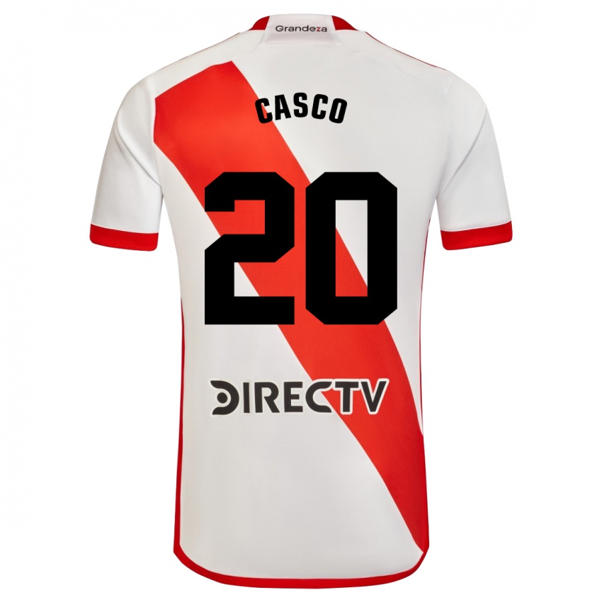 Herren Milton Casco #20 Weiß Rot Heimtrikot Trikot 2023/24 T-Shirt