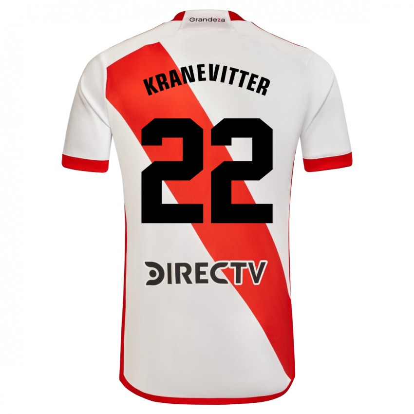 Herren Matias Kranevitter #22 Weiß Rot Heimtrikot Trikot 2023/24 T-Shirt
