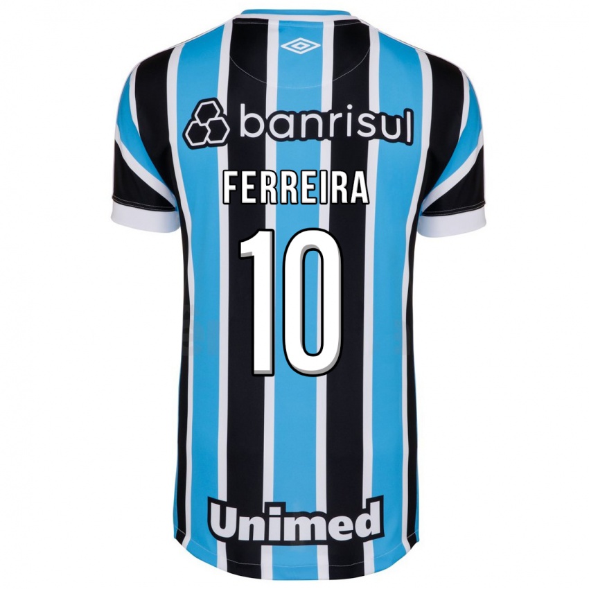 Herren Ferreira #10 Blau Heimtrikot Trikot 2023/24 T-Shirt