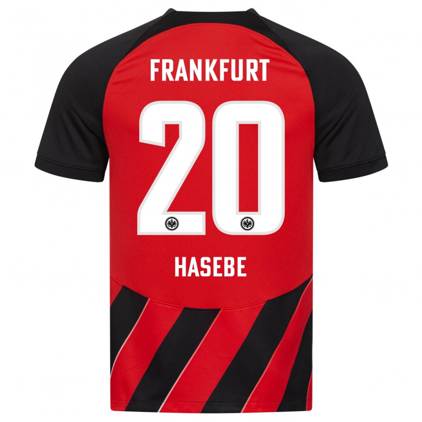 Herren Makoto Hasebe #20 Rot Schwarz Heimtrikot Trikot 2023/24 T-Shirt