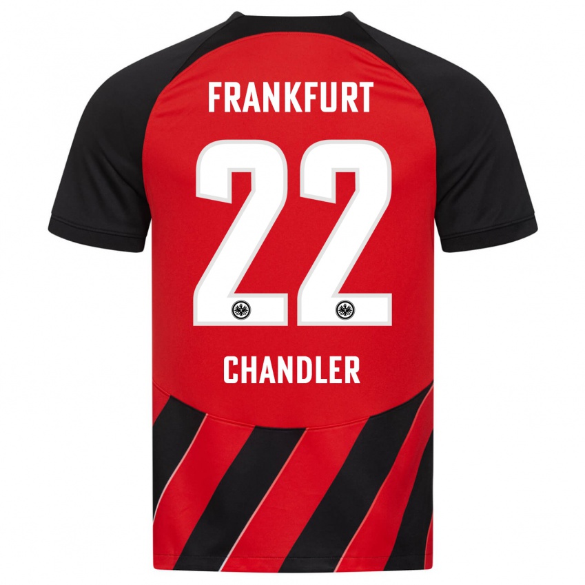 Herren Timothy Chandler #22 Rot Schwarz Heimtrikot Trikot 2023/24 T-Shirt