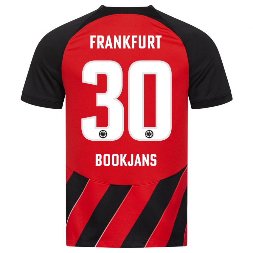 Herren Jakob Bookjans #30 Rot Schwarz Heimtrikot Trikot 2023/24 T-Shirt