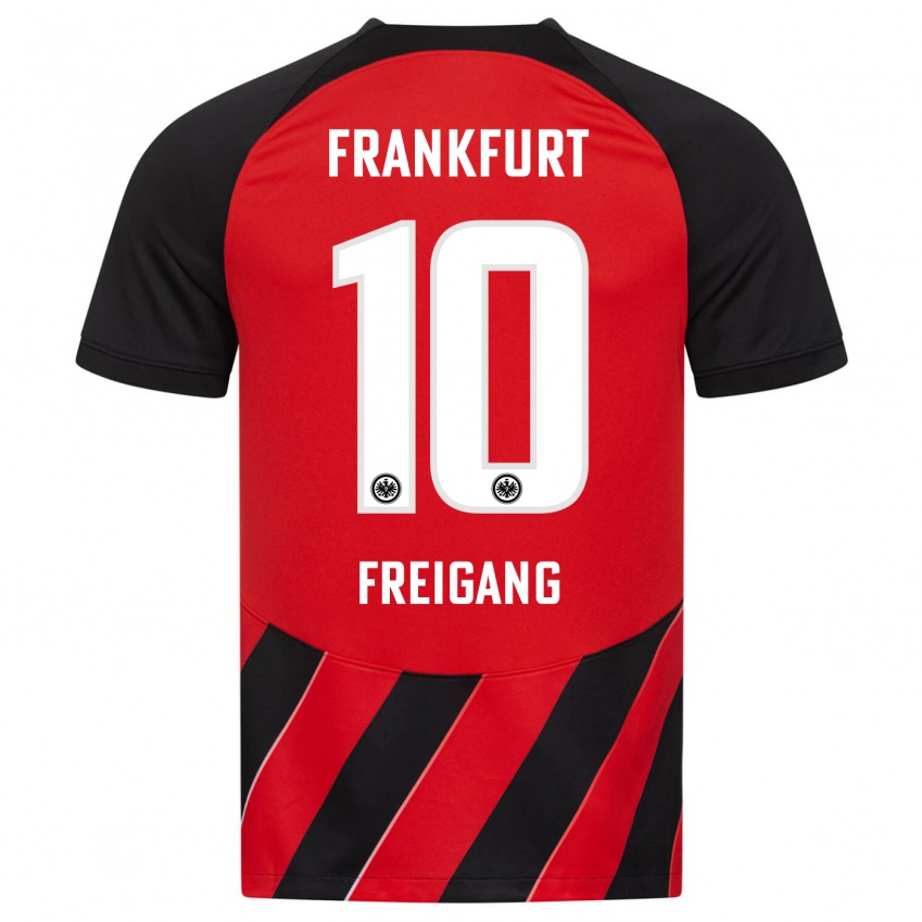 Herren Laura Freigang #10 Rot Schwarz Heimtrikot Trikot 2023/24 T-Shirt