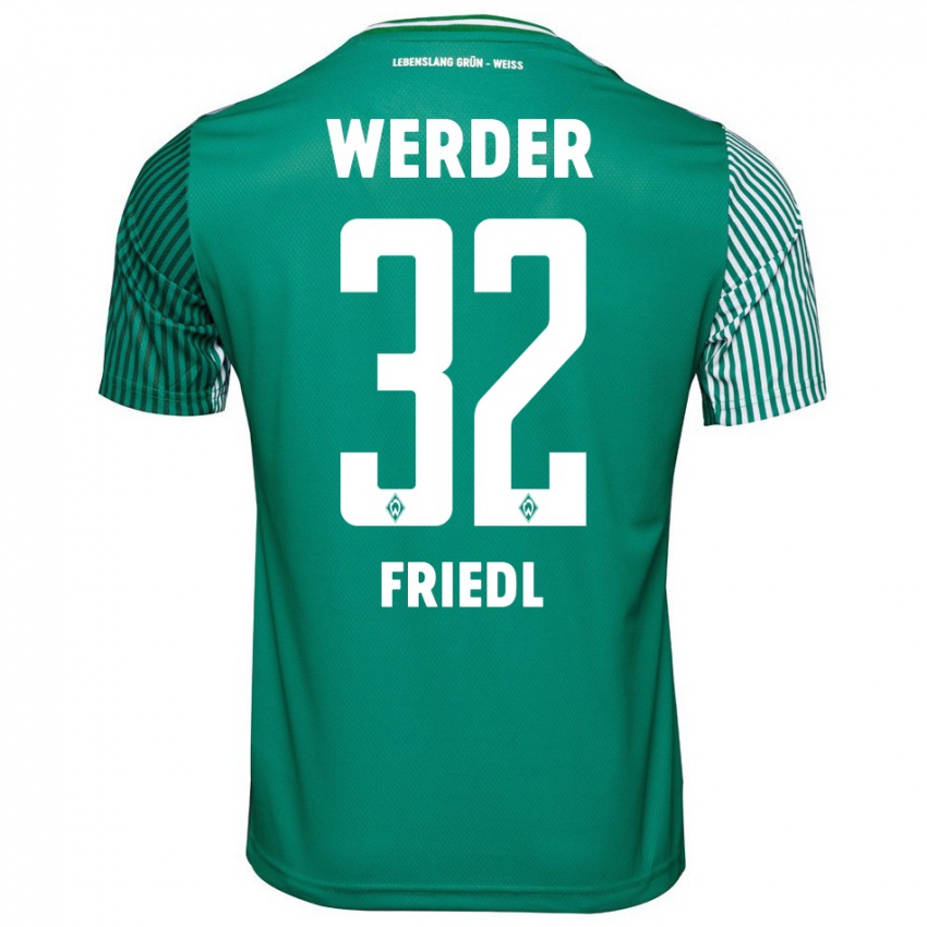 Herren Marco Friedl #32 Grün Heimtrikot Trikot 2023/24 T-Shirt