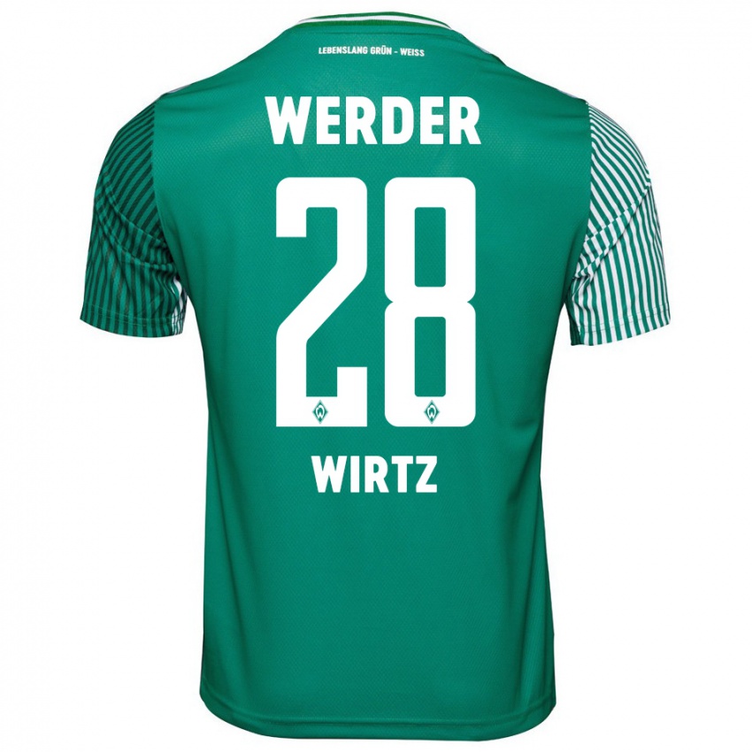 Herren Juliane Wirtz #28 Grün Heimtrikot Trikot 2023/24 T-Shirt