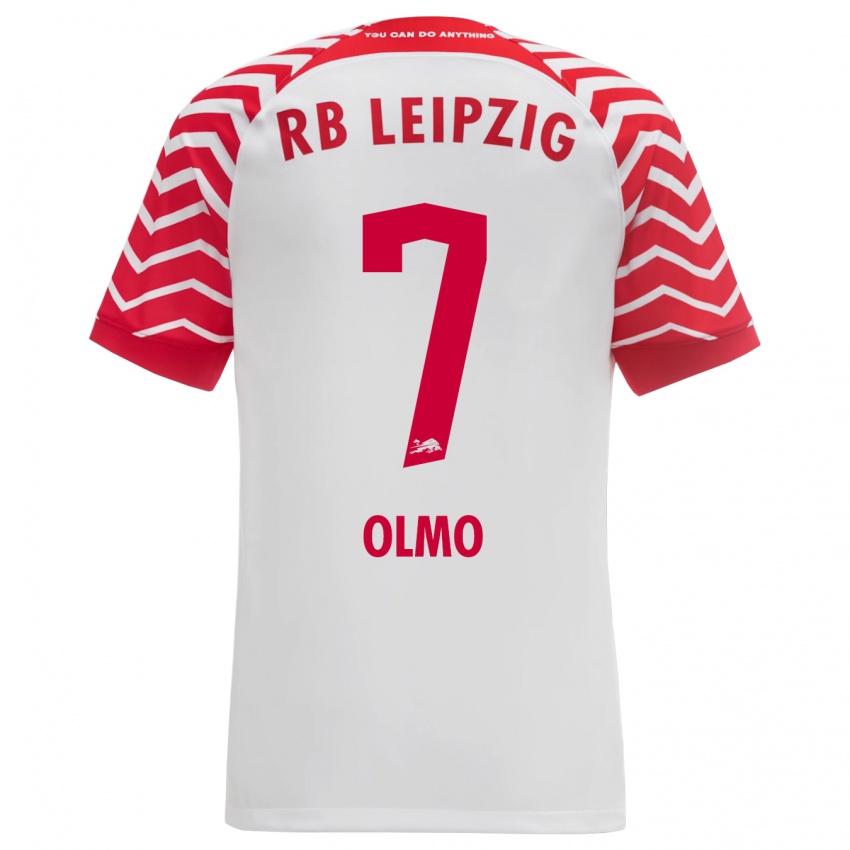 Herren Dani Olmo #7 Weiß Heimtrikot Trikot 2023/24 T-Shirt