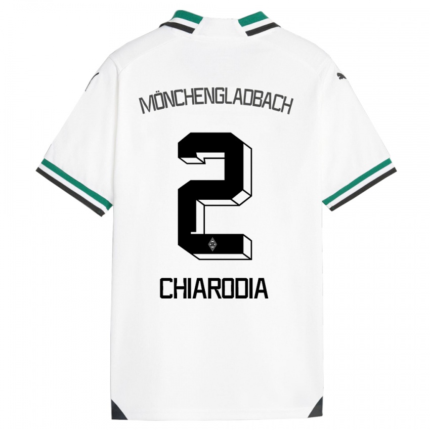 Herren Fabio Chiarodia #2 Weiß Grün Heimtrikot Trikot 2023/24 T-Shirt