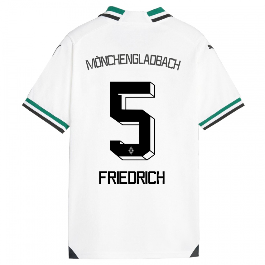 Herren Marvin Friedrich #5 Weiß Grün Heimtrikot Trikot 2023/24 T-Shirt