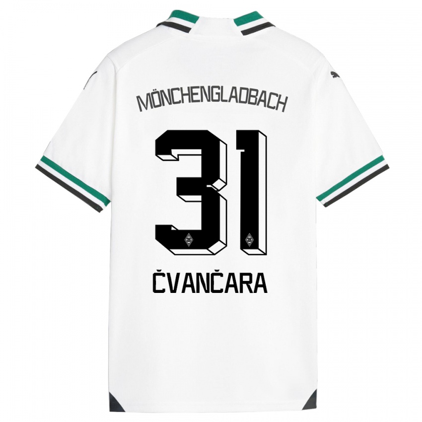 Herren Tomas Cvancara #31 Weiß Grün Heimtrikot Trikot 2023/24 T-Shirt