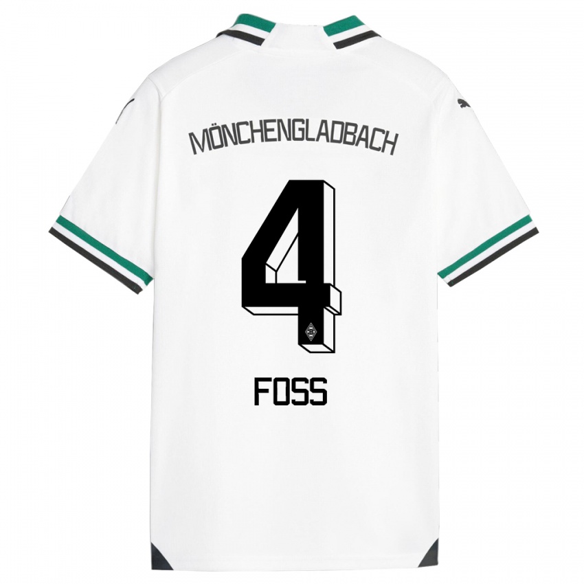 Herren Jonathan Foss #4 Weiß Grün Heimtrikot Trikot 2023/24 T-Shirt