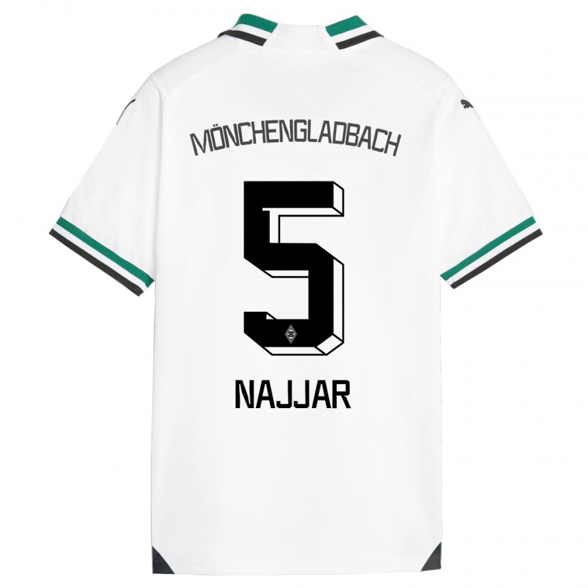 Herren Jamil Najjar #5 Weiß Grün Heimtrikot Trikot 2023/24 T-Shirt