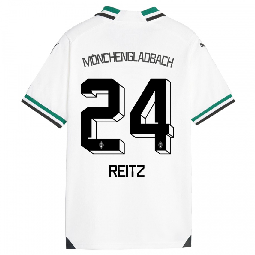 Herren Tony Reitz #24 Weiß Grün Heimtrikot Trikot 2023/24 T-Shirt