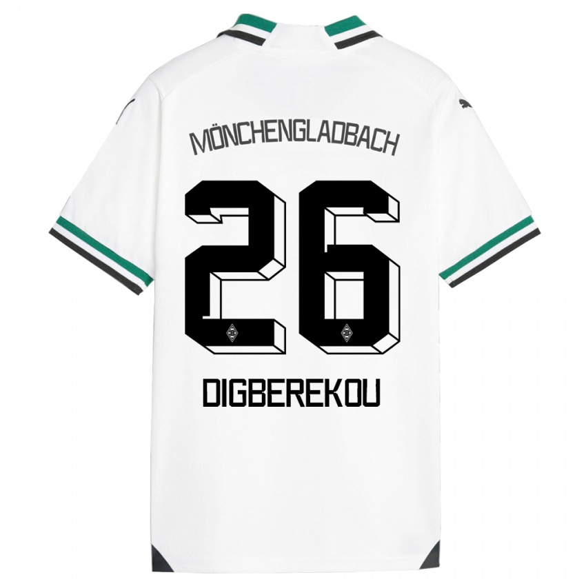 Herren Ibrahim Digberekou #26 Weiß Grün Heimtrikot Trikot 2023/24 T-Shirt