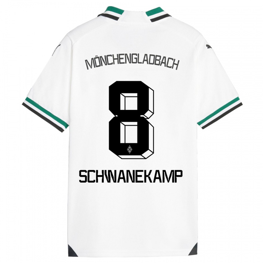 Herren Jana Schwanekamp #8 Weiß Grün Heimtrikot Trikot 2023/24 T-Shirt