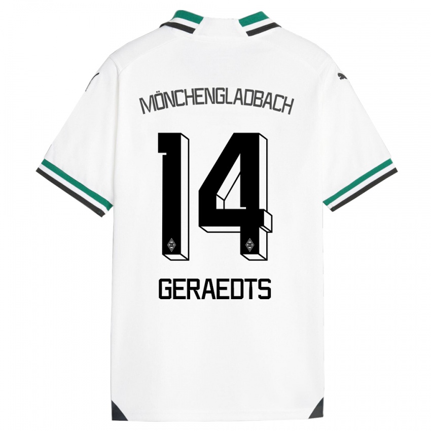 Herren Kelsey Geraedts #14 Weiß Grün Heimtrikot Trikot 2023/24 T-Shirt