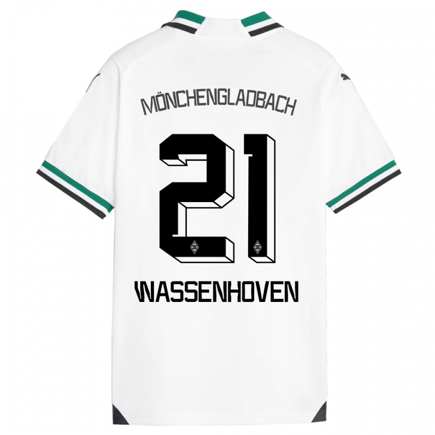 Herren Michelle Wassenhoven #21 Weiß Grün Heimtrikot Trikot 2023/24 T-Shirt