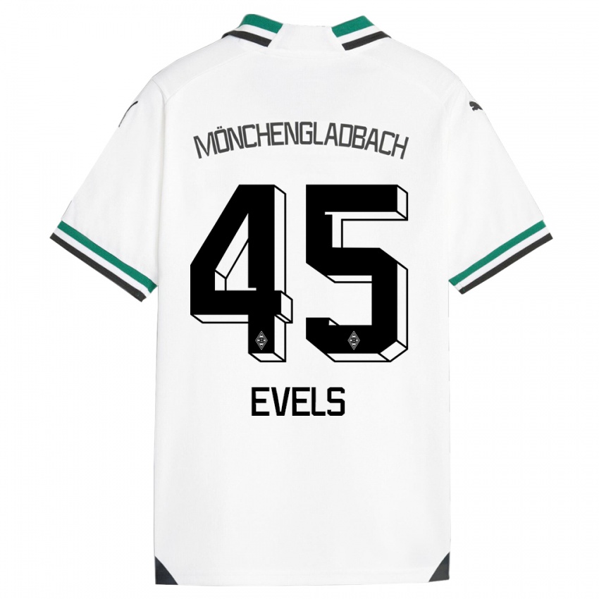 Herren Emily Evels #45 Weiß Grün Heimtrikot Trikot 2023/24 T-Shirt
