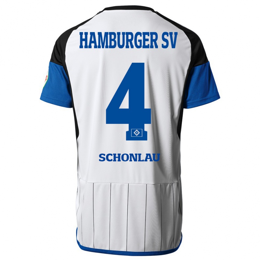 Herren Sebastian Schonlau #4 Weiß Heimtrikot Trikot 2023/24 T-Shirt