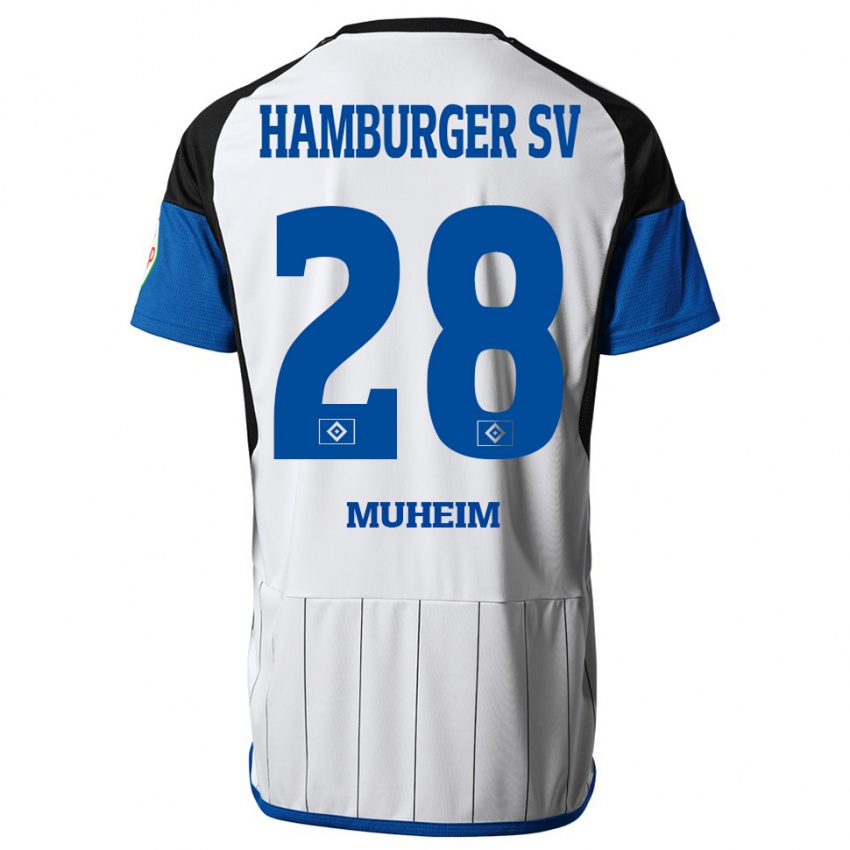 Herren Miro Muheim #28 Weiß Heimtrikot Trikot 2023/24 T-Shirt