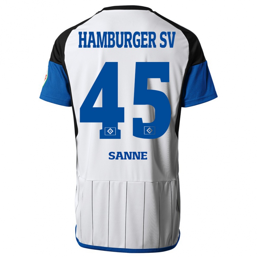 Herren Tom Sanne #45 Weiß Heimtrikot Trikot 2023/24 T-Shirt