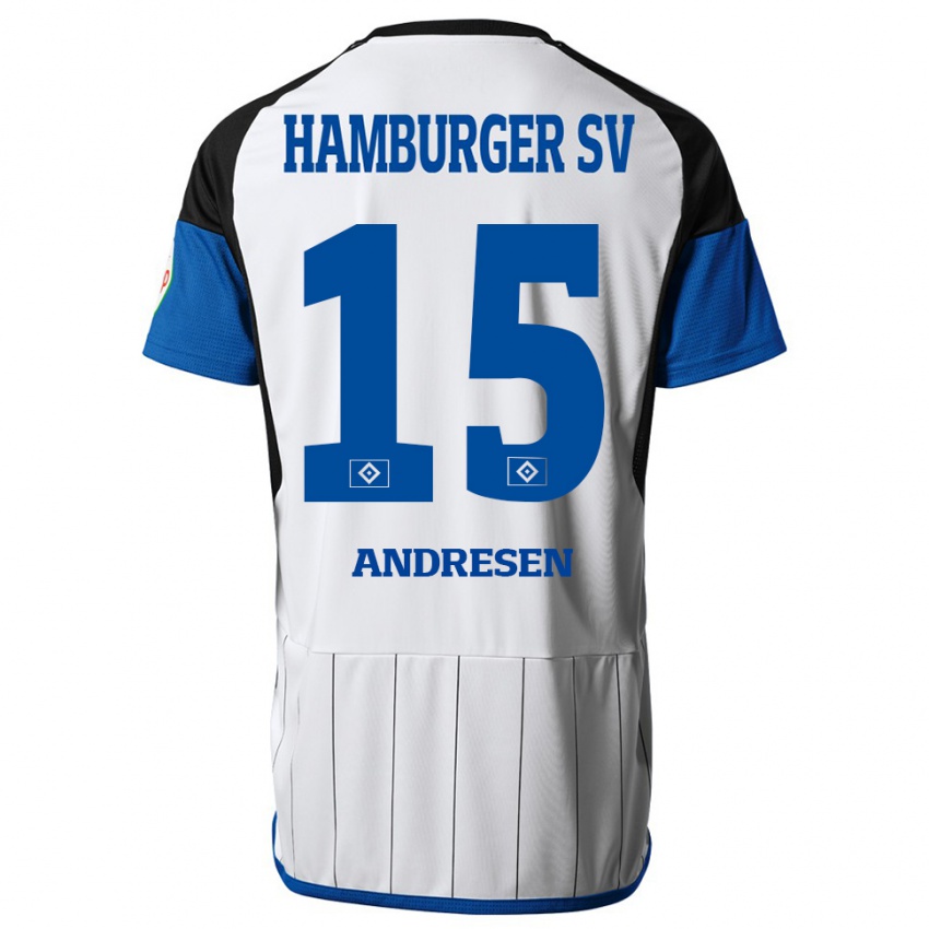 Herren Bent Andresen #15 Weiß Heimtrikot Trikot 2023/24 T-Shirt