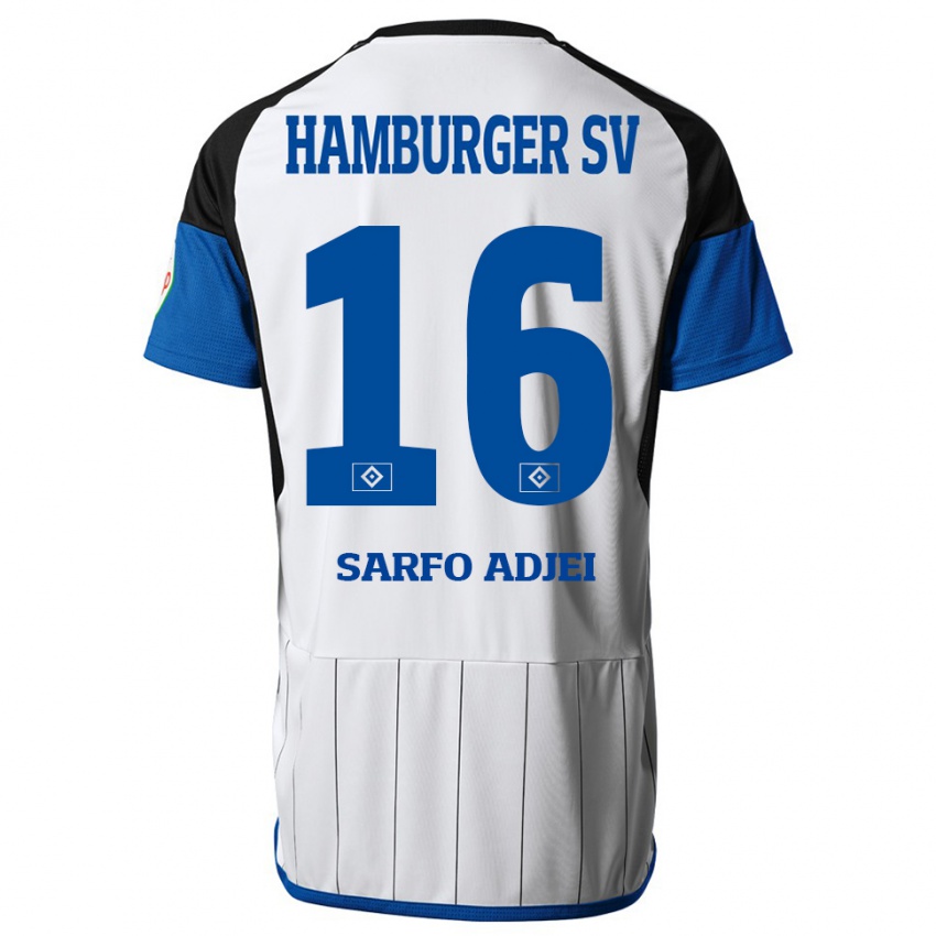 Herren Maximilian Sarfo-Adjei #16 Weiß Heimtrikot Trikot 2023/24 T-Shirt