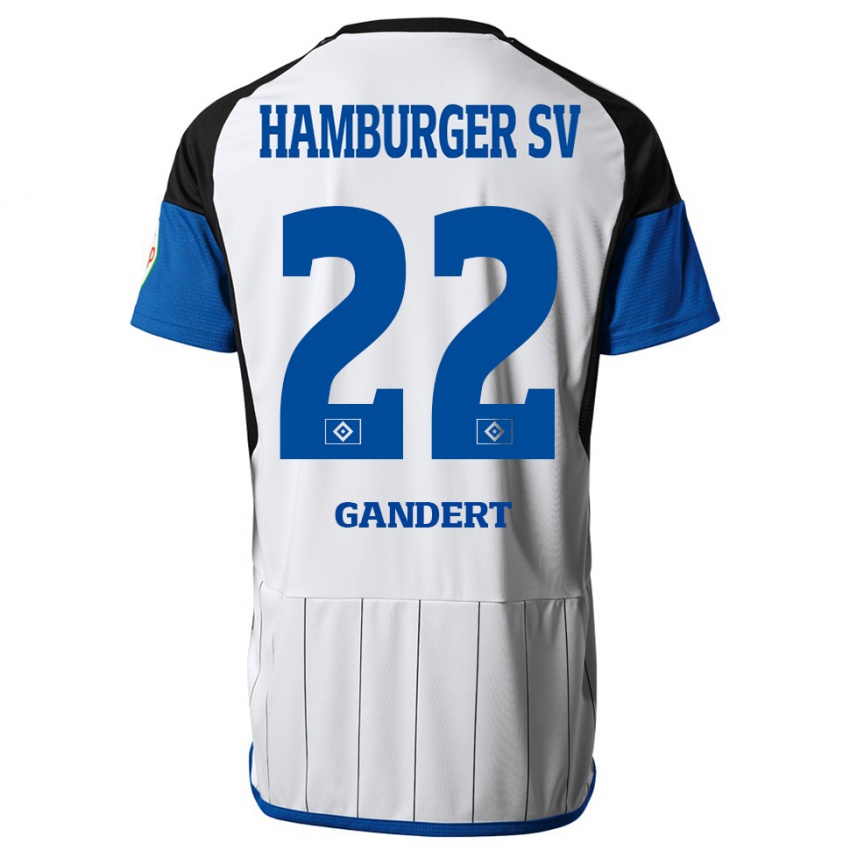 Herren Jeremy Gandert #22 Weiß Heimtrikot Trikot 2023/24 T-Shirt