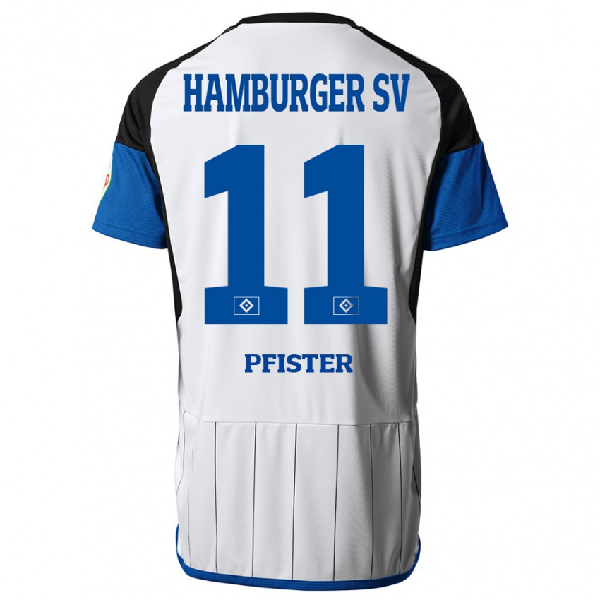 Herren Edward Pfister #11 Weiß Heimtrikot Trikot 2023/24 T-Shirt