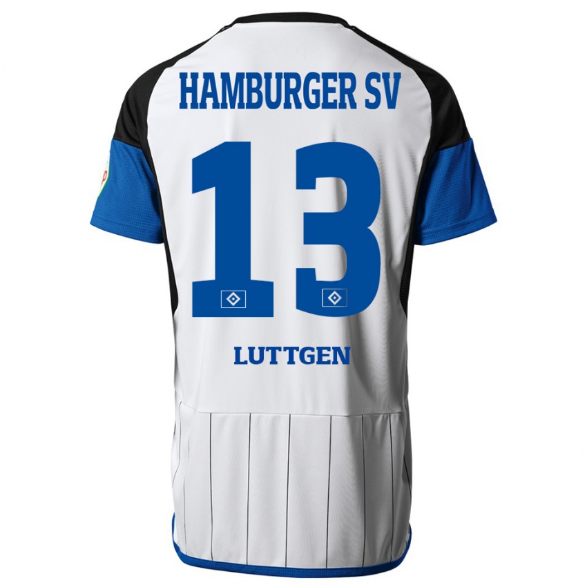 Herren Lasse Lüttgen #13 Weiß Heimtrikot Trikot 2023/24 T-Shirt