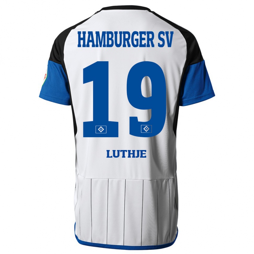 Herren Niel Lüthje #19 Weiß Heimtrikot Trikot 2023/24 T-Shirt