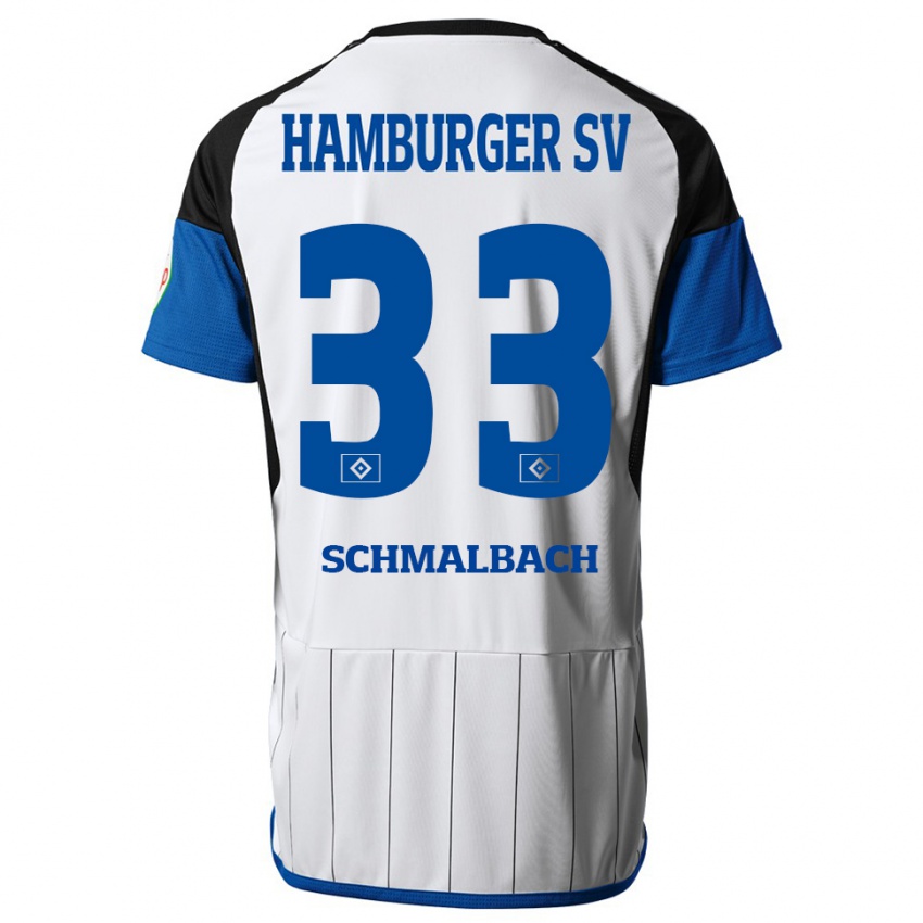 Herren Sebastian Schmalbach #33 Weiß Heimtrikot Trikot 2023/24 T-Shirt