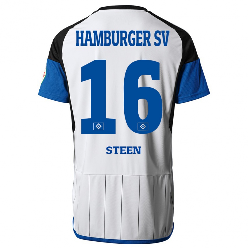 Herren Maya Steen #16 Weiß Heimtrikot Trikot 2023/24 T-Shirt