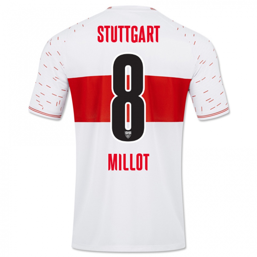 Herren Enzo Millot #8 Weiß Heimtrikot Trikot 2023/24 T-Shirt