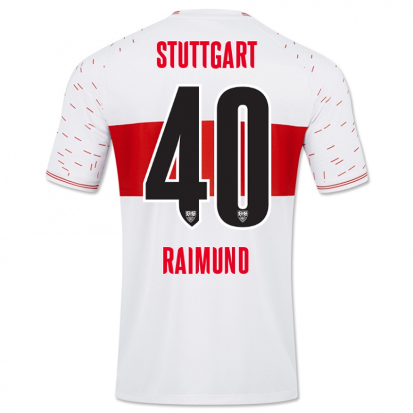 Herren Luca Raimund #40 Weiß Heimtrikot Trikot 2023/24 T-Shirt