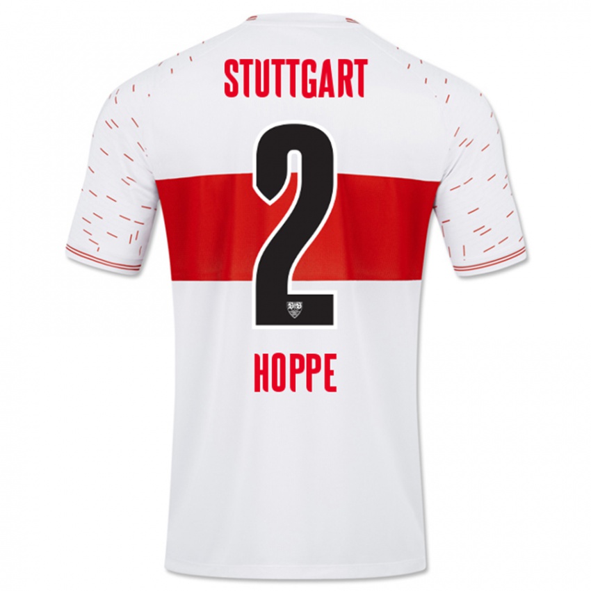 Herren Mattis Hoppe #2 Weiß Heimtrikot Trikot 2023/24 T-Shirt