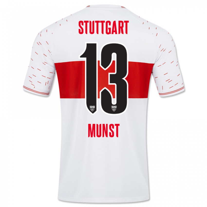 Herren Leonhard Münst #13 Weiß Heimtrikot Trikot 2023/24 T-Shirt