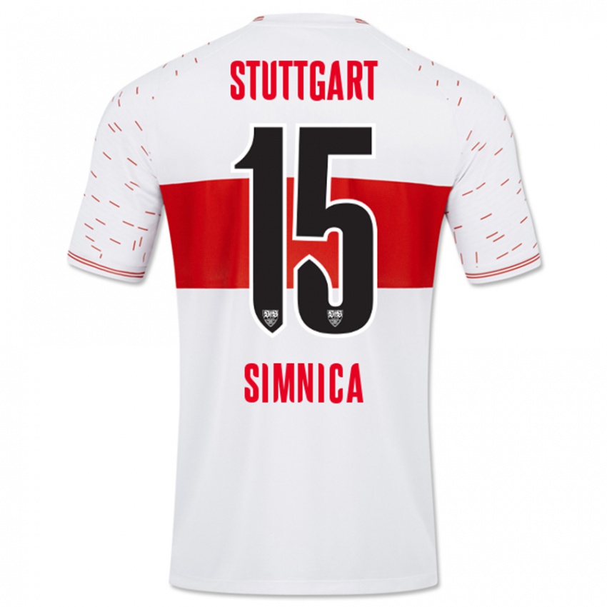 Herren Luan Simnica #15 Weiß Heimtrikot Trikot 2023/24 T-Shirt