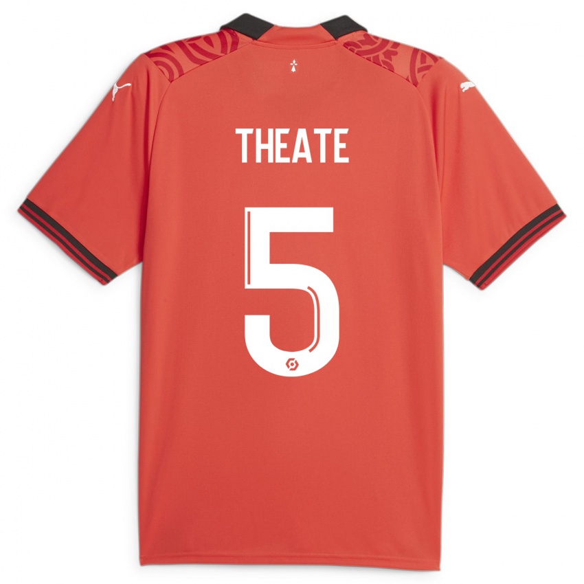 Herren Arthur Theate #5 Rot Heimtrikot Trikot 2023/24 T-Shirt