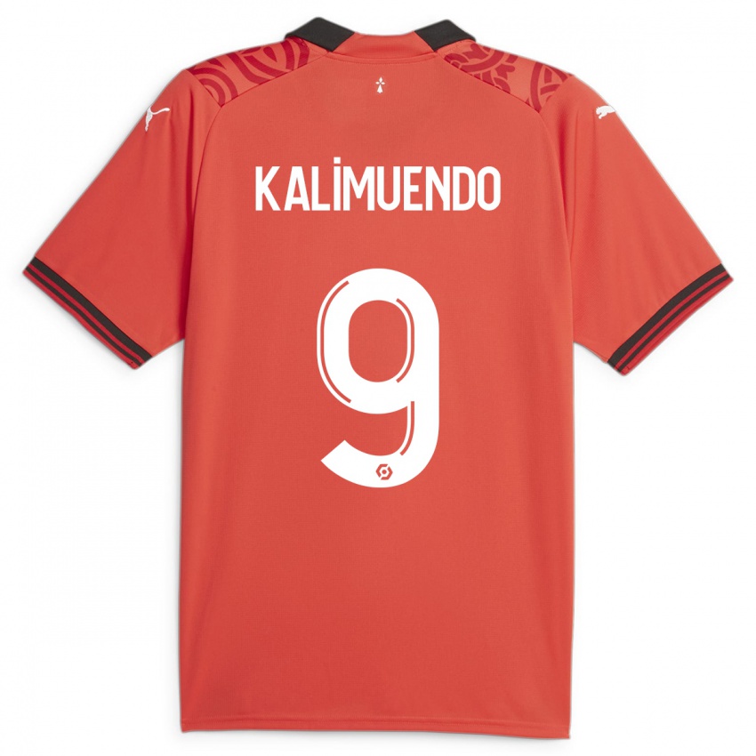 Herren Arnaud Kalimuendo #9 Rot Heimtrikot Trikot 2023/24 T-Shirt