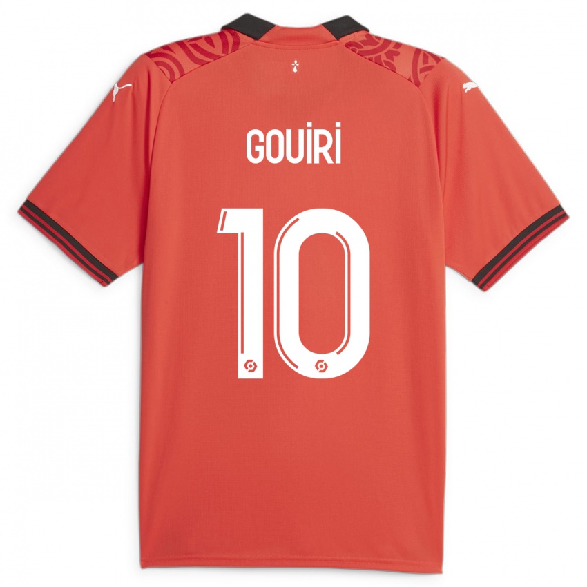 Herren Amine Gouiri #10 Rot Heimtrikot Trikot 2023/24 T-Shirt
