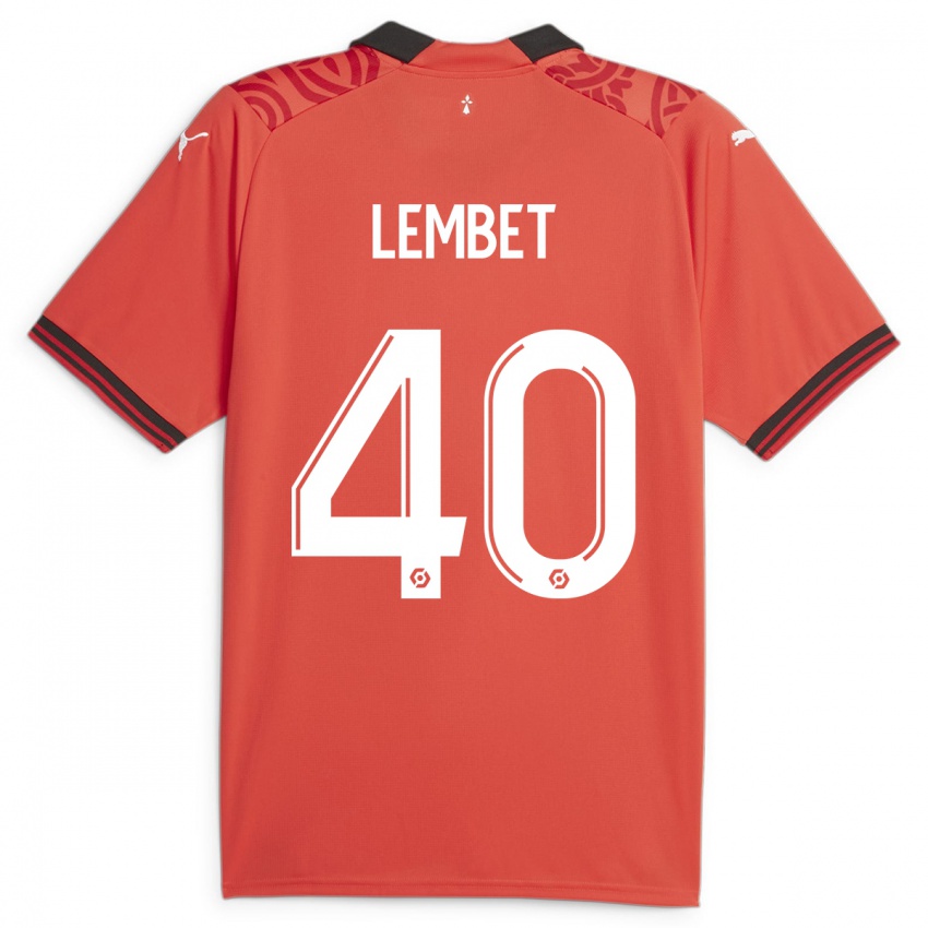 Herren Geoffrey Lembet #40 Rot Heimtrikot Trikot 2023/24 T-Shirt