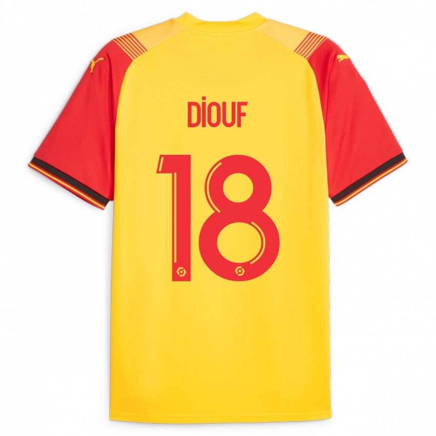 Herren Andy Diouf #18 Gelb Heimtrikot Trikot 2023/24 T-Shirt