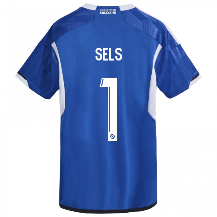 Herren Matz Sels #1 Blau Heimtrikot Trikot 2023/24 T-Shirt