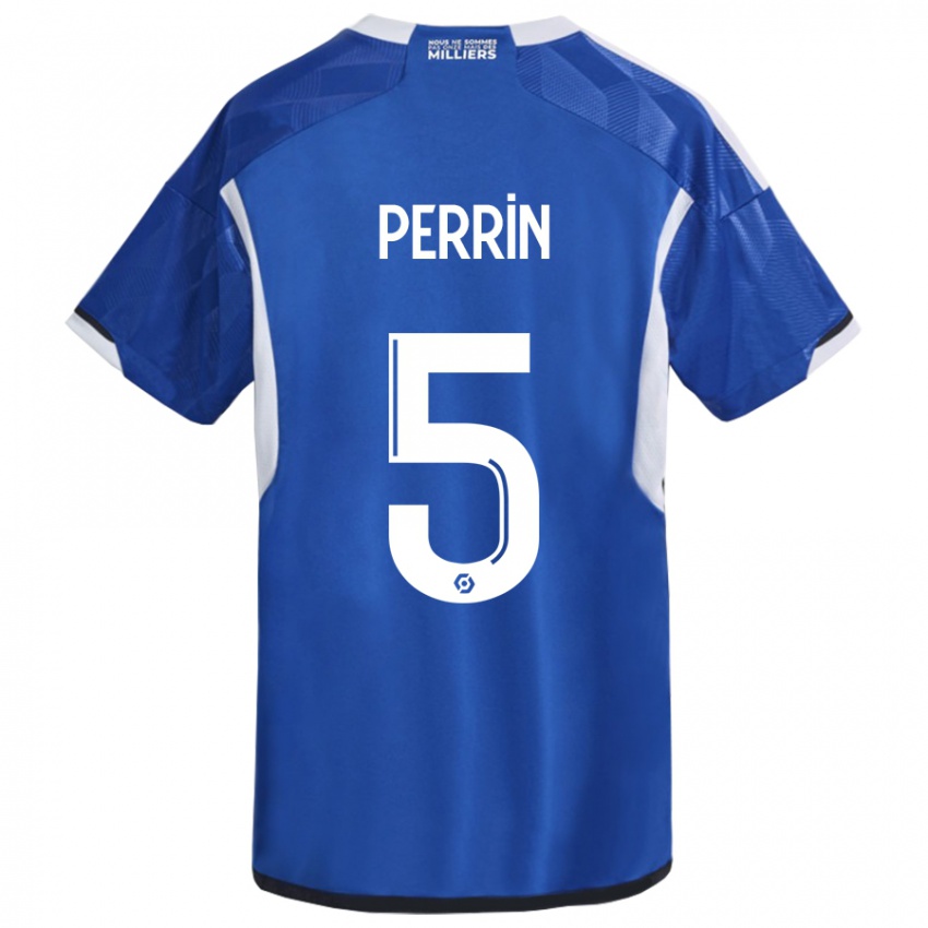 Herren Lucas Perrin #5 Blau Heimtrikot Trikot 2023/24 T-Shirt